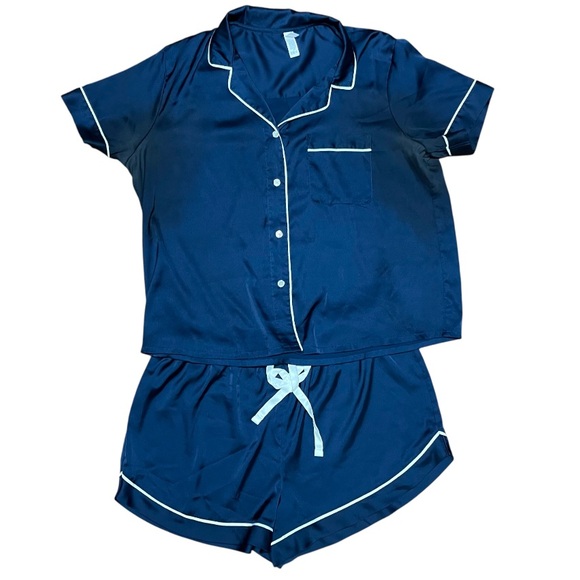 stars above Other - Star Above Navy Two Piece Pajama Set with Button Down Top & Slip-on Shorts Sz XL